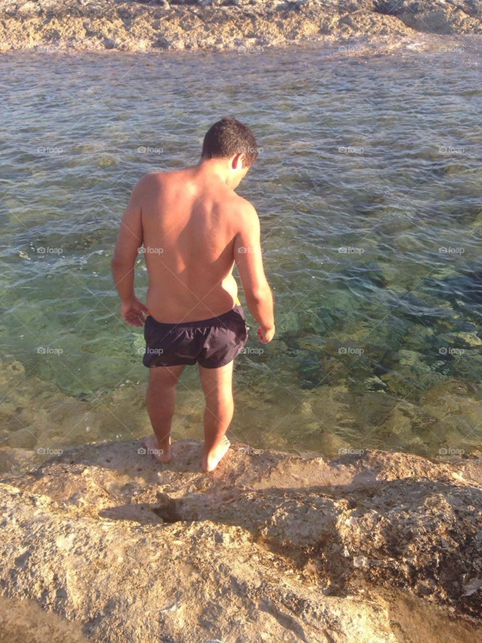 Swimming. Cyprus sea