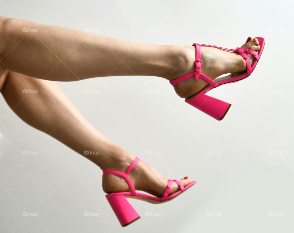 Hot pink sandals - 2021 summer trend