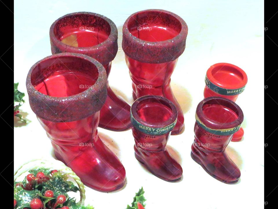 Plastic Santa Candy Boots