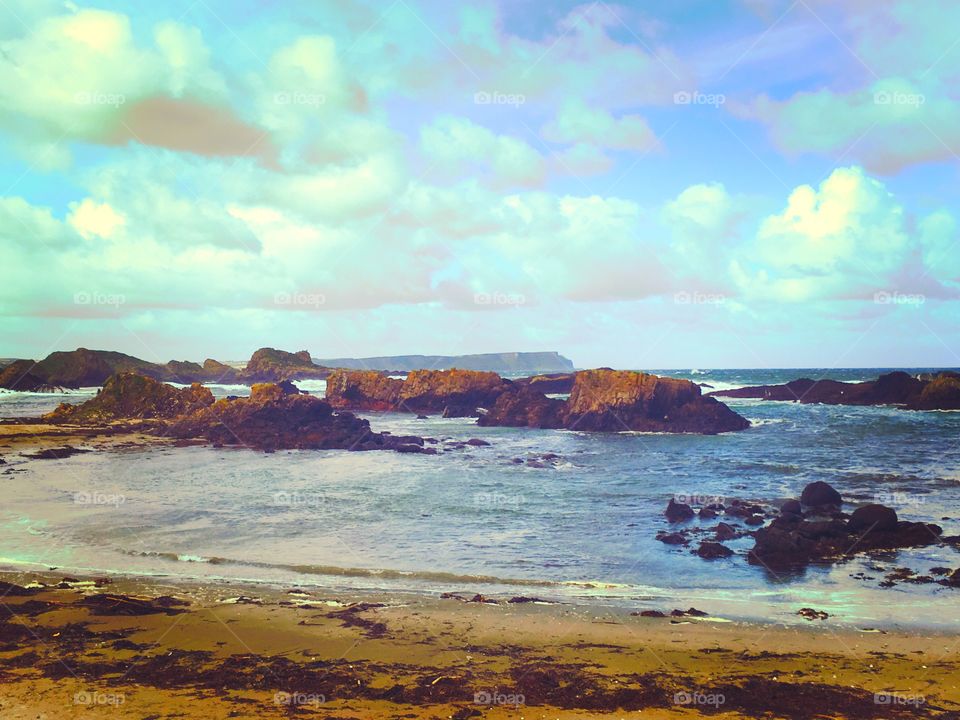 A rocky beach in Ireland 