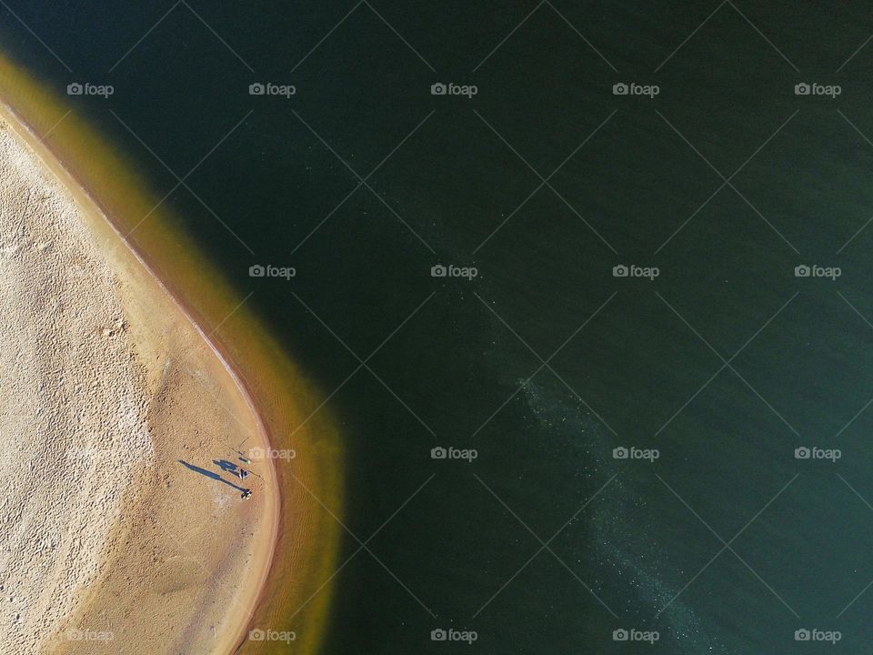 Aerial view of a beach 