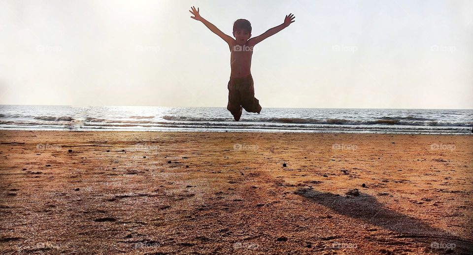 A child will always remember his first visit to a beach.