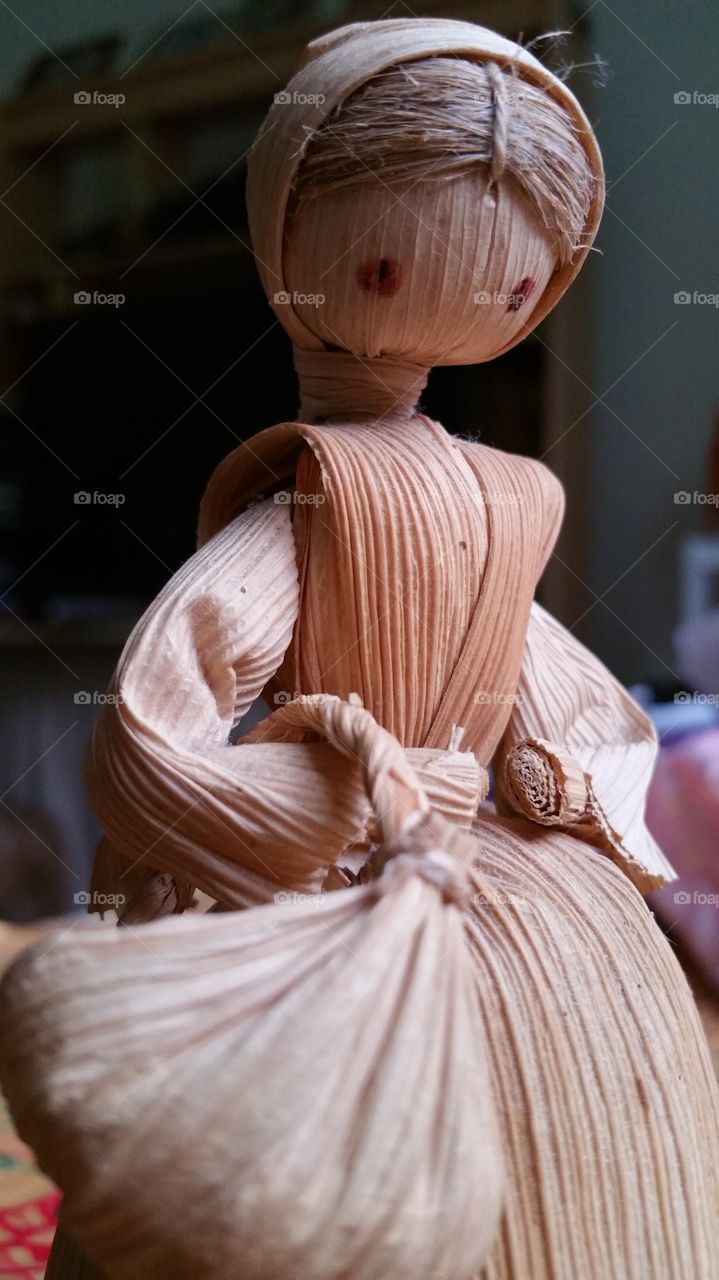 Czech corn husk doll