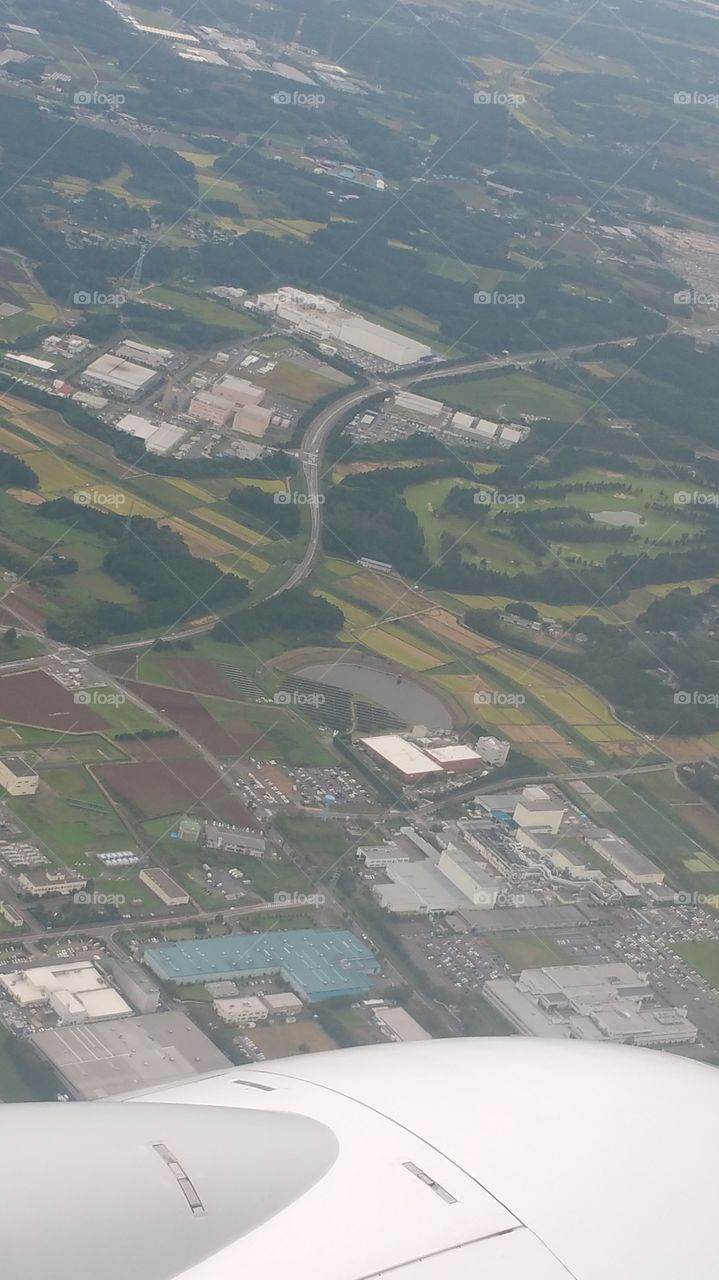 Japan Aerial View From Airplane