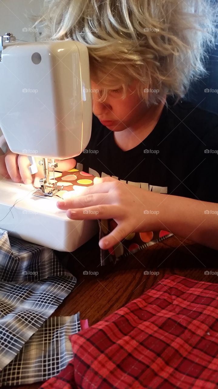 learning to sew