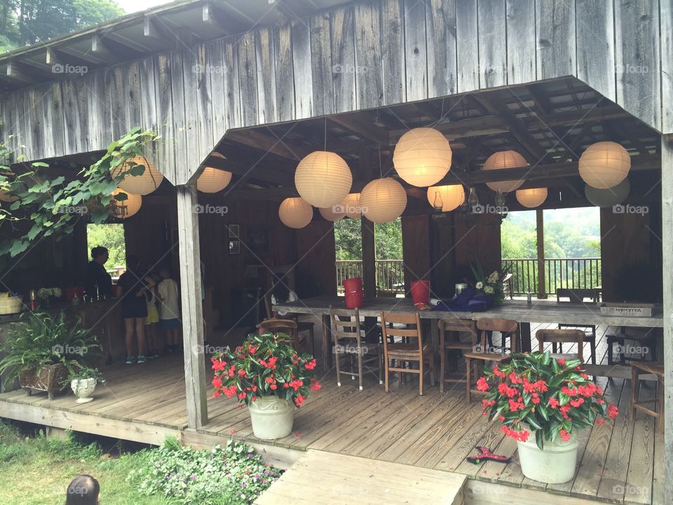 Beautiful old Open barn. Blueberry picking.