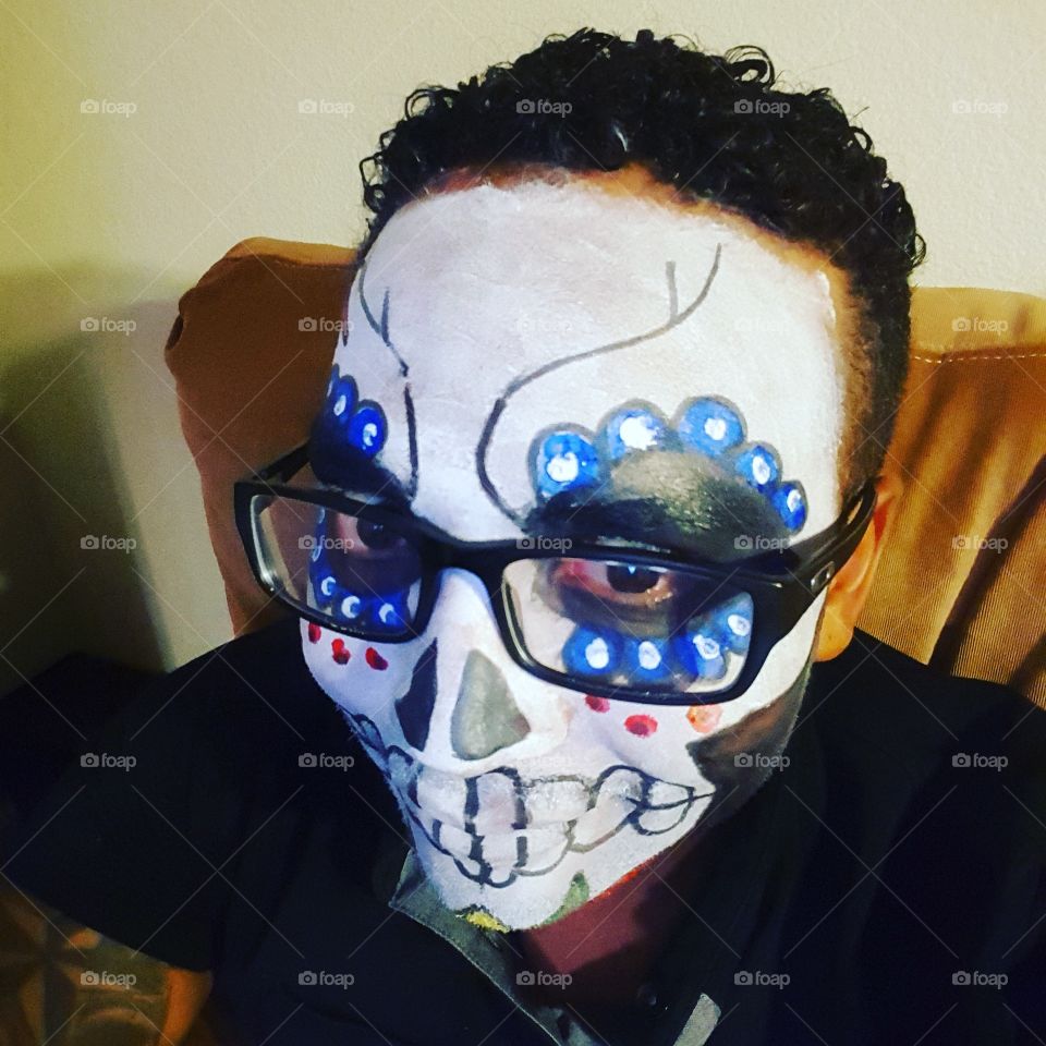 Month of Ghouls. A little face painting to go to a haunted house