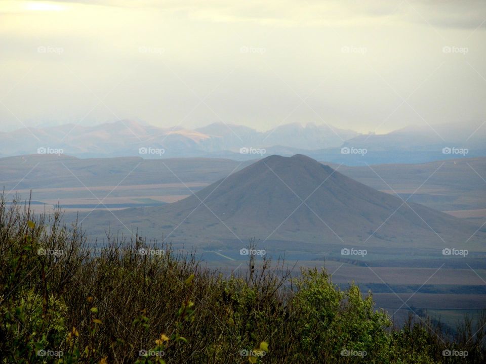 mountain, an inactive volcano in Russia in the Caucasus
