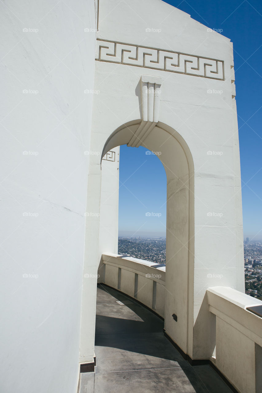 Griffith Observatory walkway with no people 
