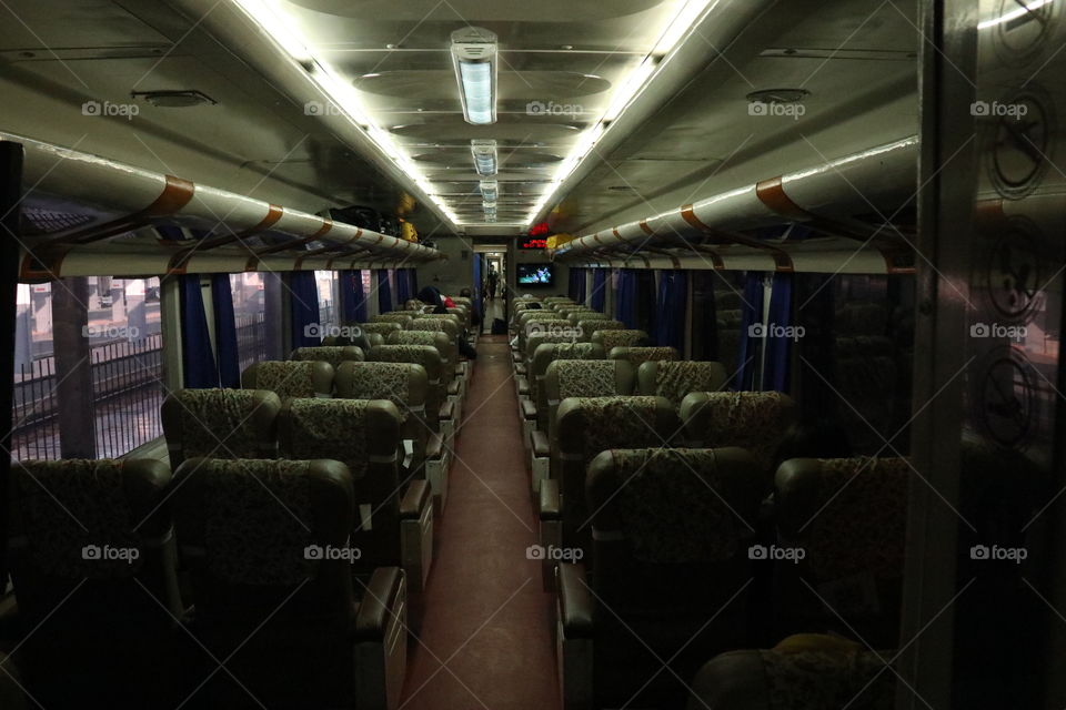 train inside