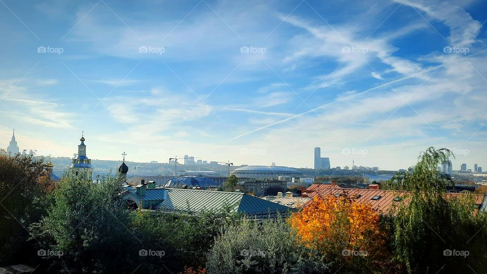 Tranquil fall landscape