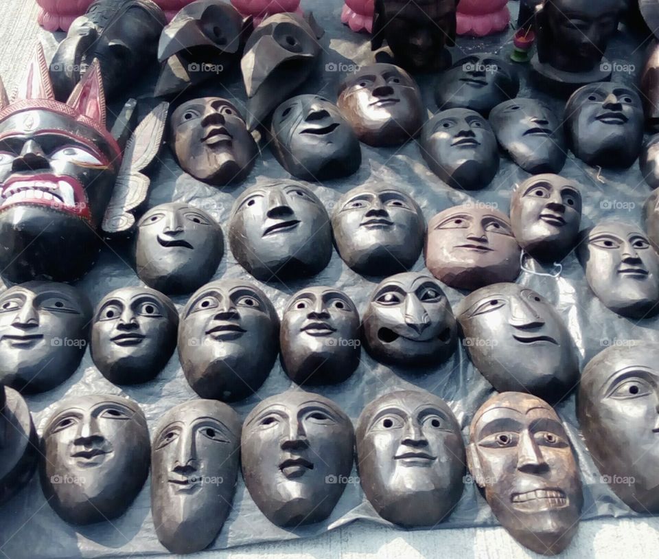 wooden masks