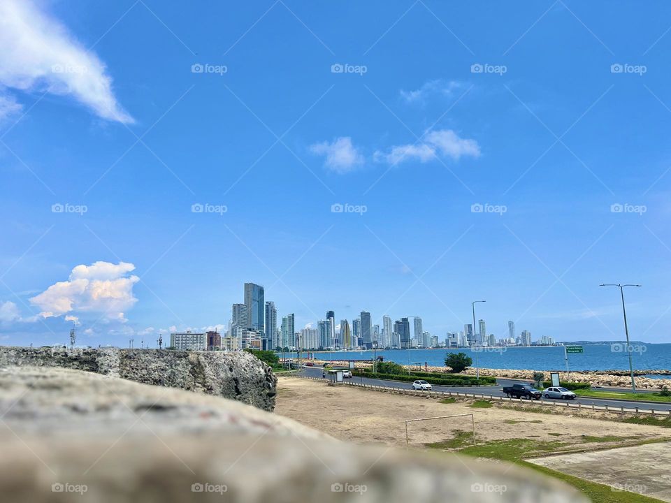 The summer in the city in front of the beach 2