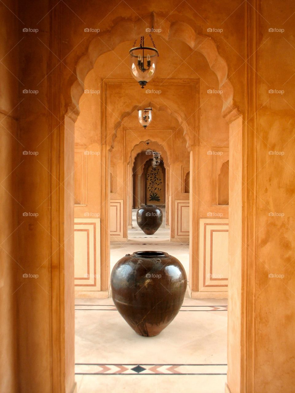 Hallway at the Oberoi Hotel. Hallway at the Oberoi Hotel in Agra, India