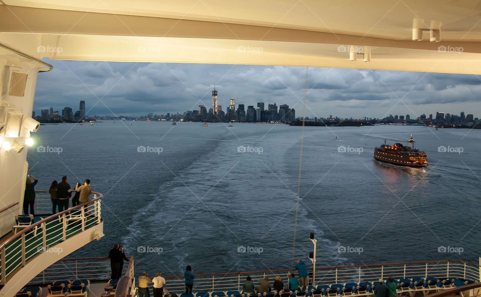 travel newyork skyline ship by gregsnider
