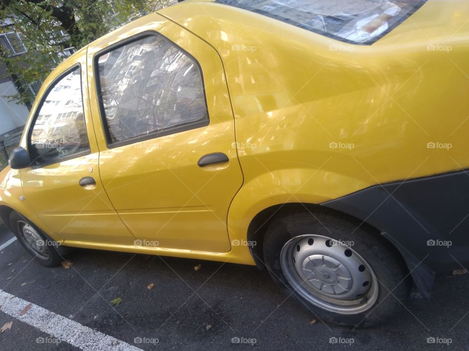 Yellow car