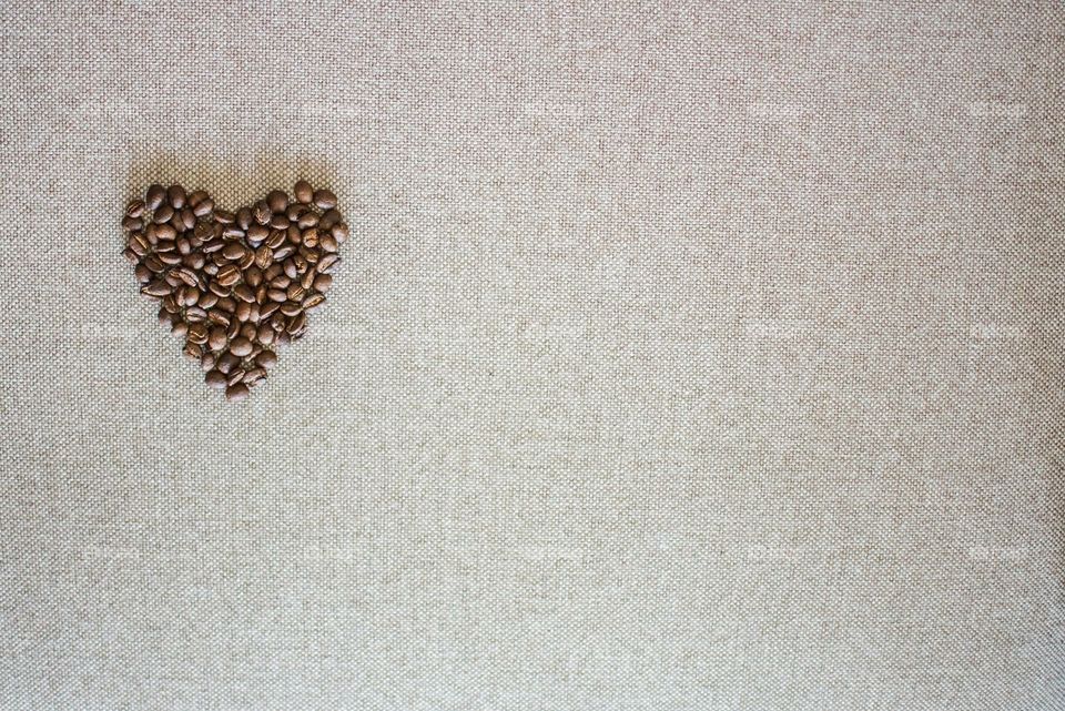 A Heart Made Of Coffee Beans 