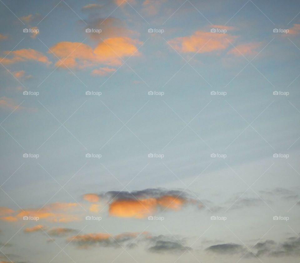 Clouds ablaze at sunset