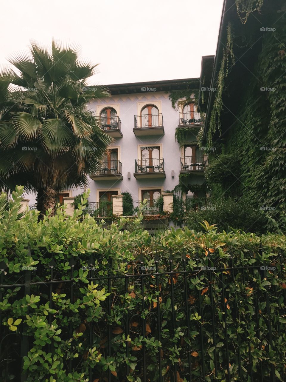Hotel view in Lake Garda.