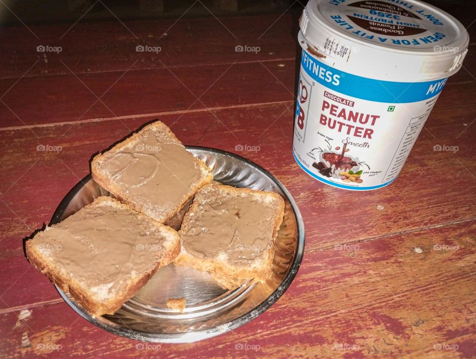 Peanut butter and bread