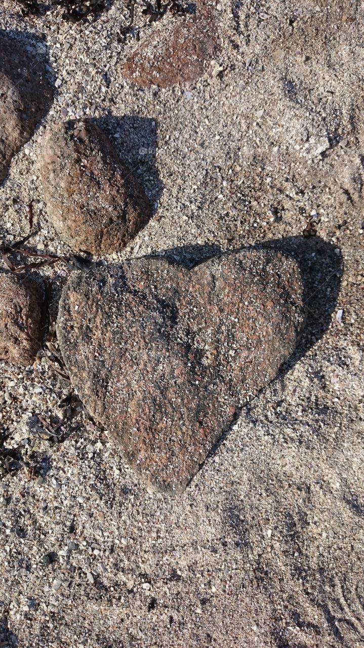 heart-shaped rock