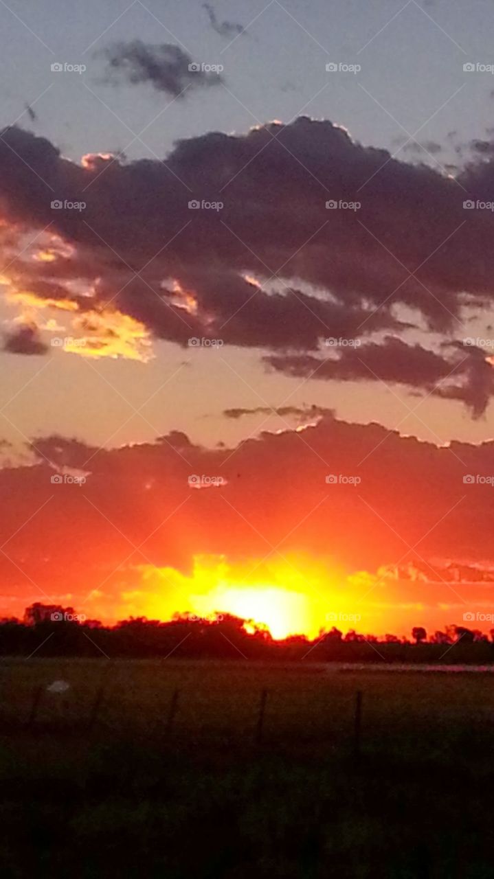 sunset after a hot day