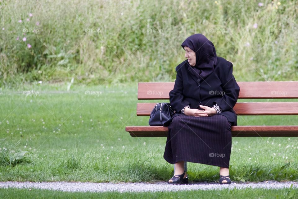 Senior muslim woman