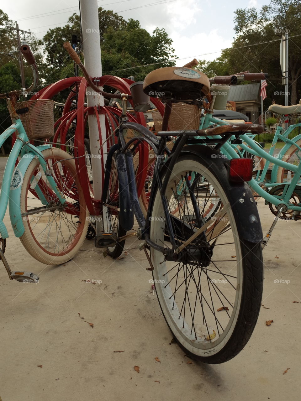 Bicycles resting