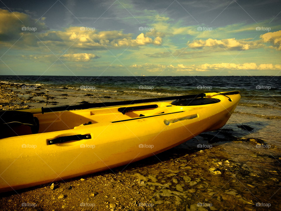 Kayak On Deserted Island