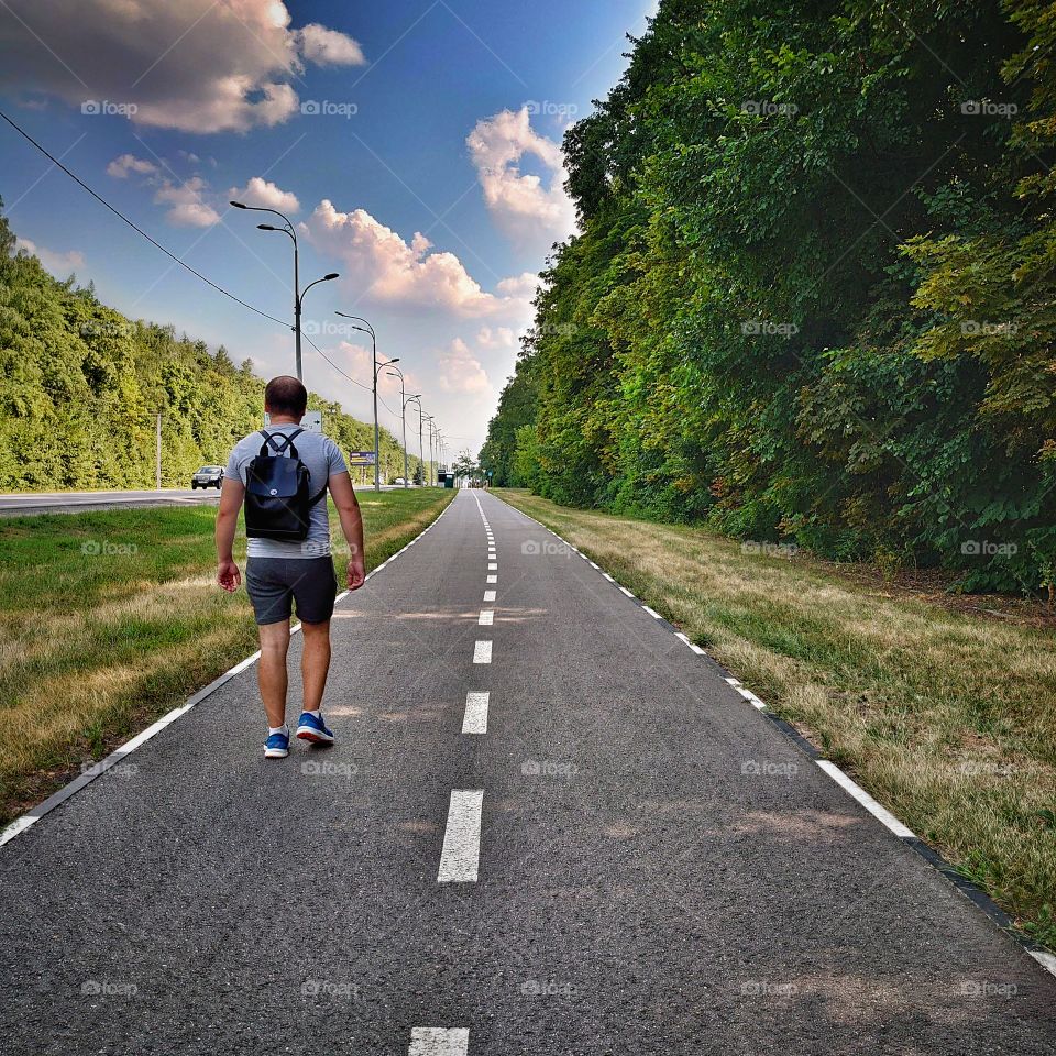 long road. City road, long and fun route.