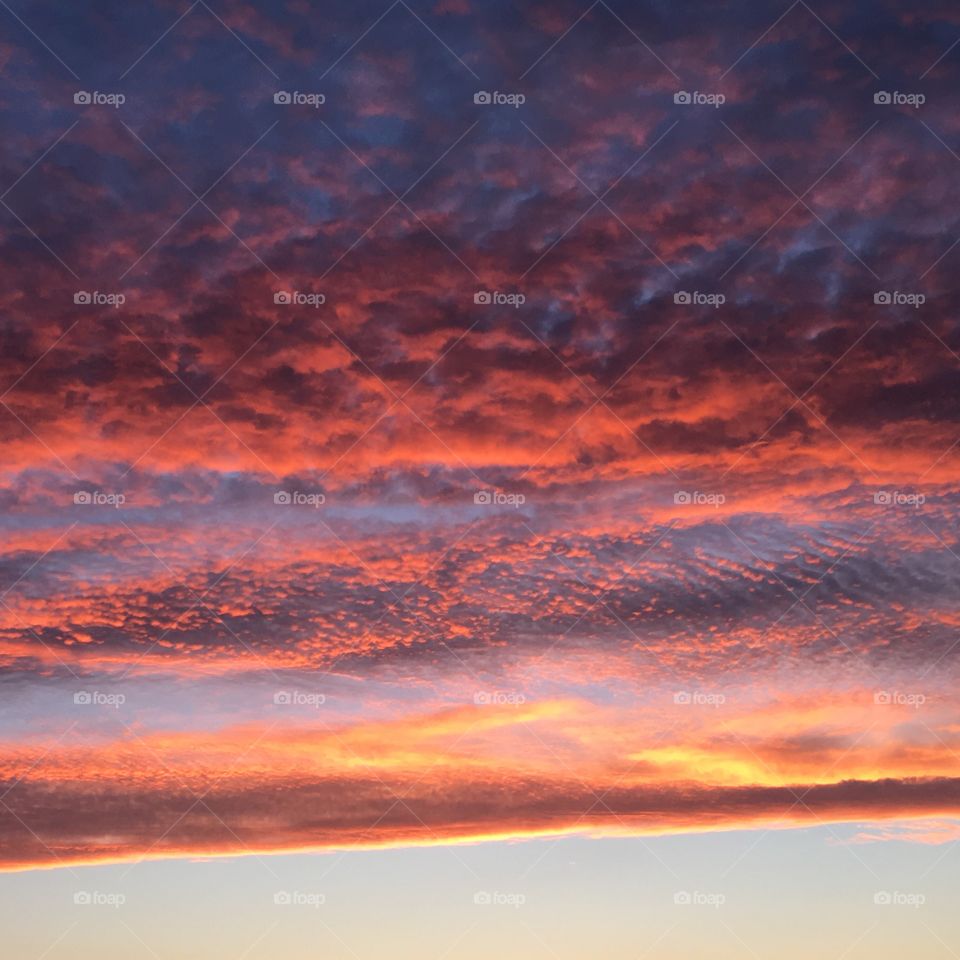 Orange and purple sunset 