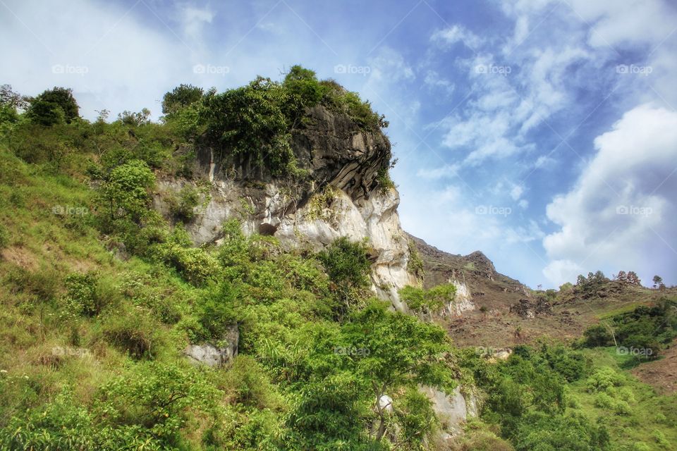 Cliff in Lake Toba, North Sumatra, Indonesia