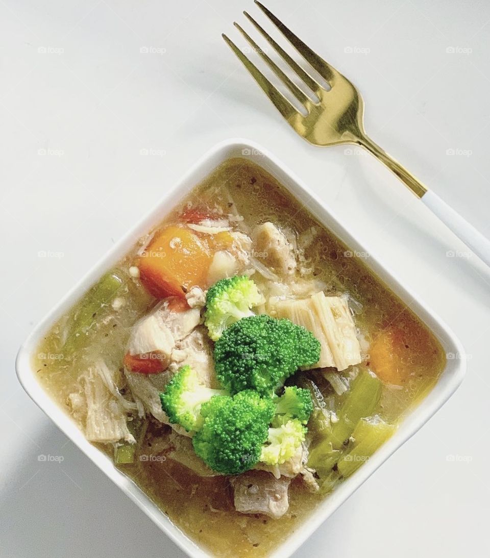 Frozen healthy pre packed meal prep chicken stew 