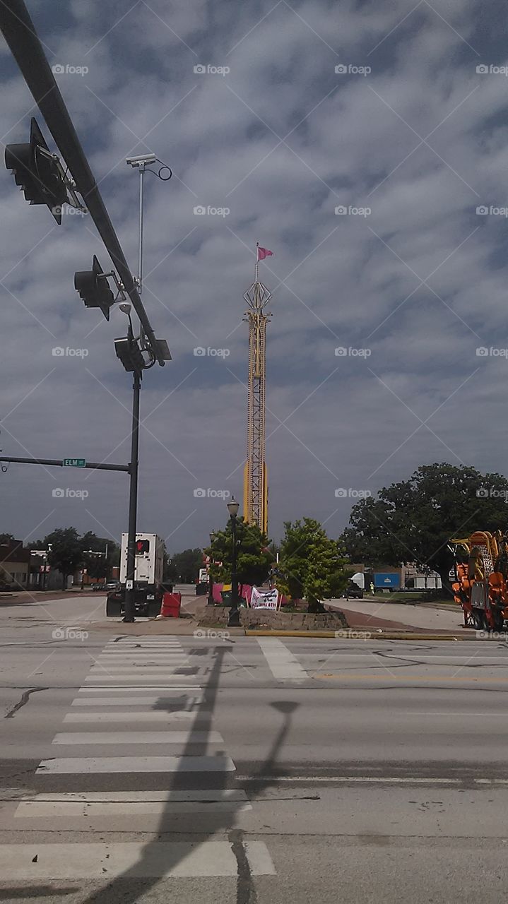 downtown. the carnival was in town this week