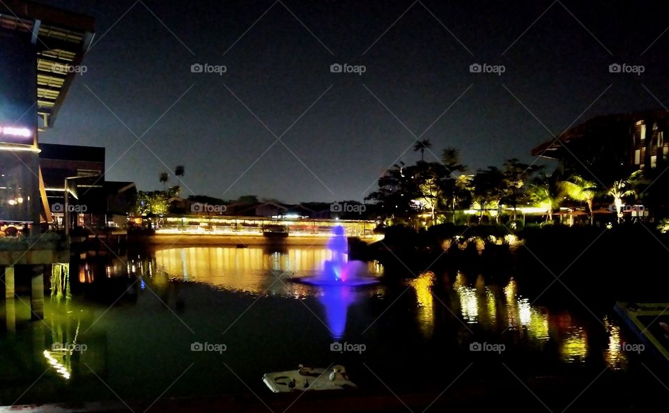 Lake by night