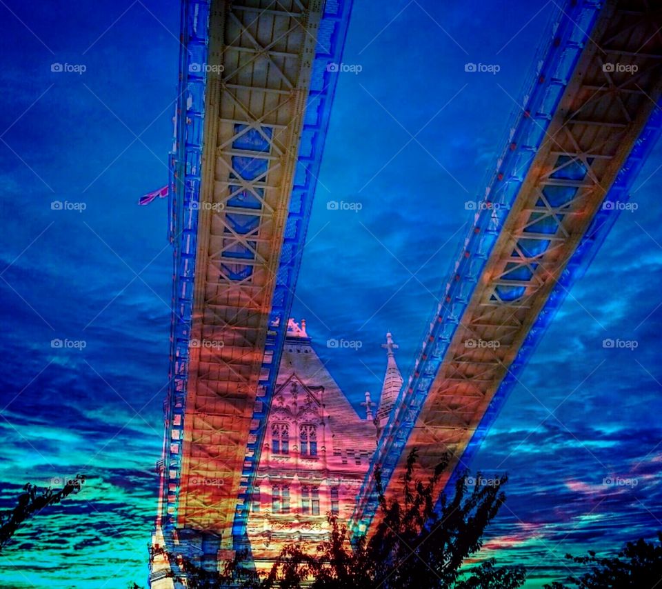 London Bridge. capture the sky and the bridge both beautiful sights