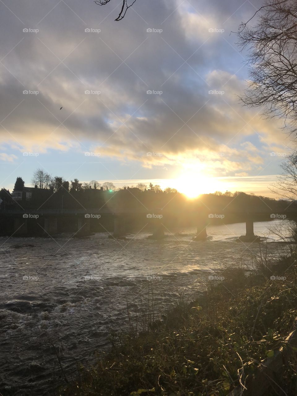 Sunset on river Tyne 