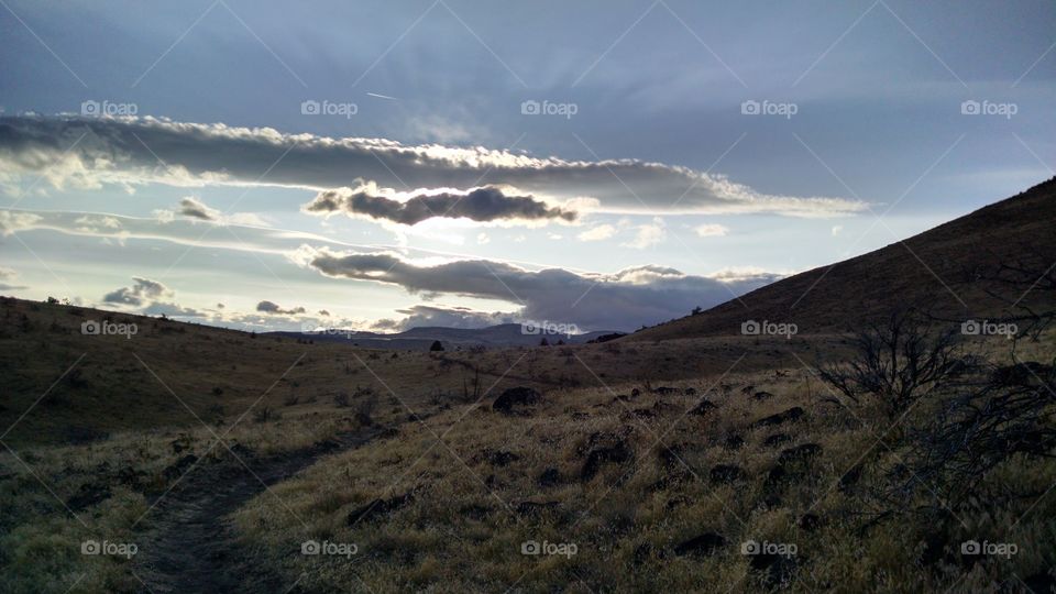 Sunset hike. A short hike near sunset on the Warm Springs reservation.