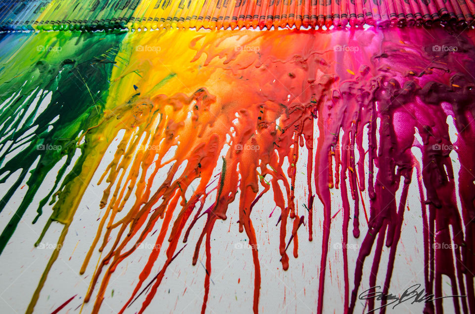 colors art rainbow crayon by raos