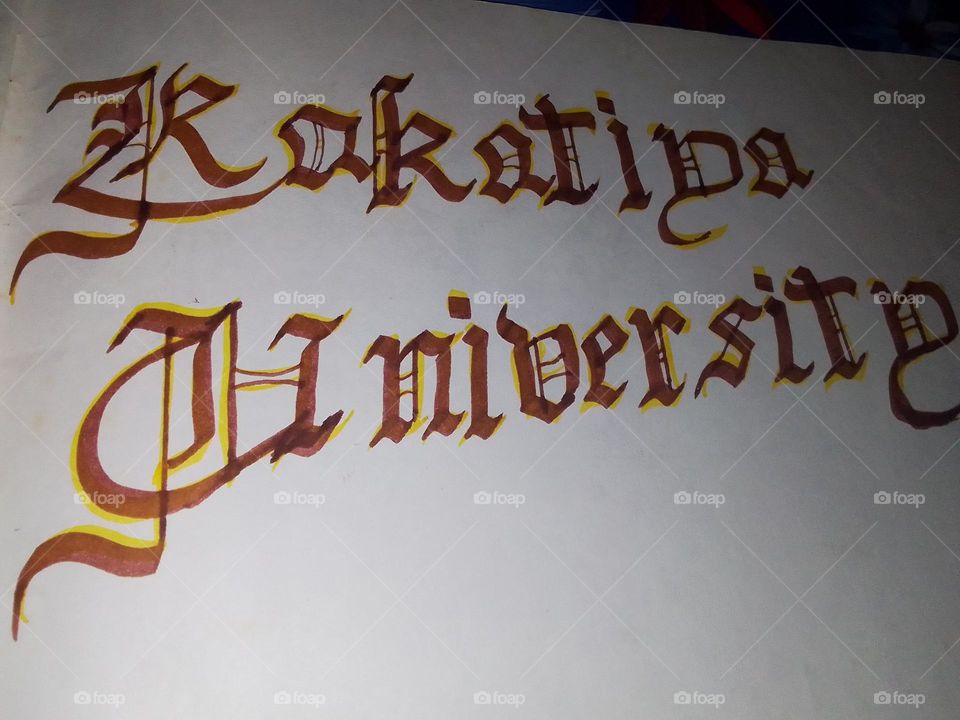 #calligraphy of kakatiya University
