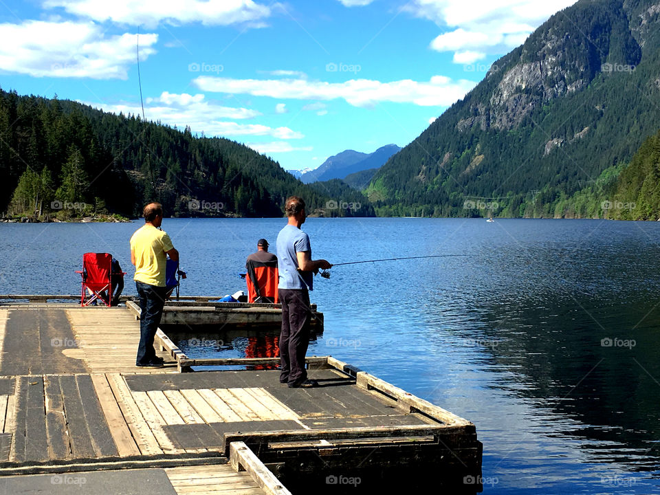 Fishing at the lake in beautiful
British Columbia 