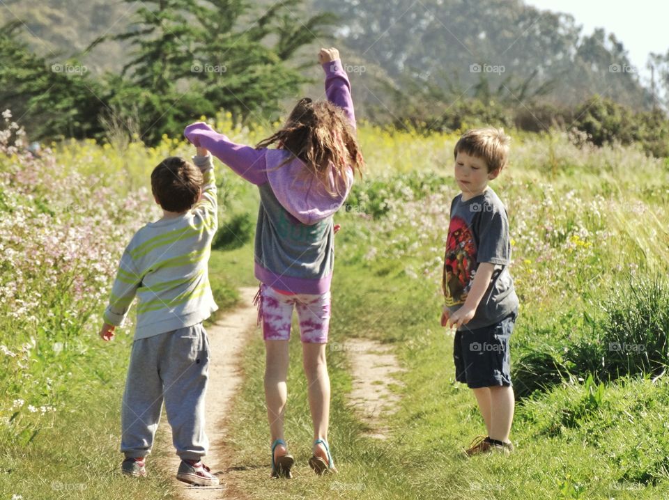 Children Jumping For Joy