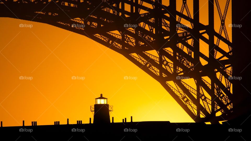 Golden Lighthouse. Golden Gate Bridge