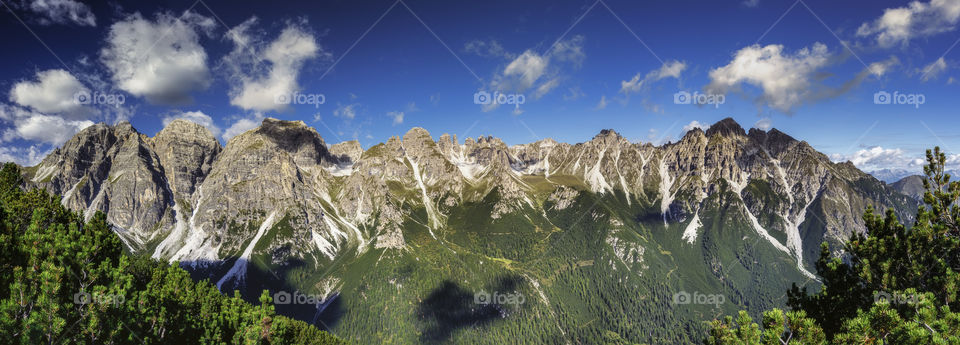 Panoramic view of Tyrol mountains