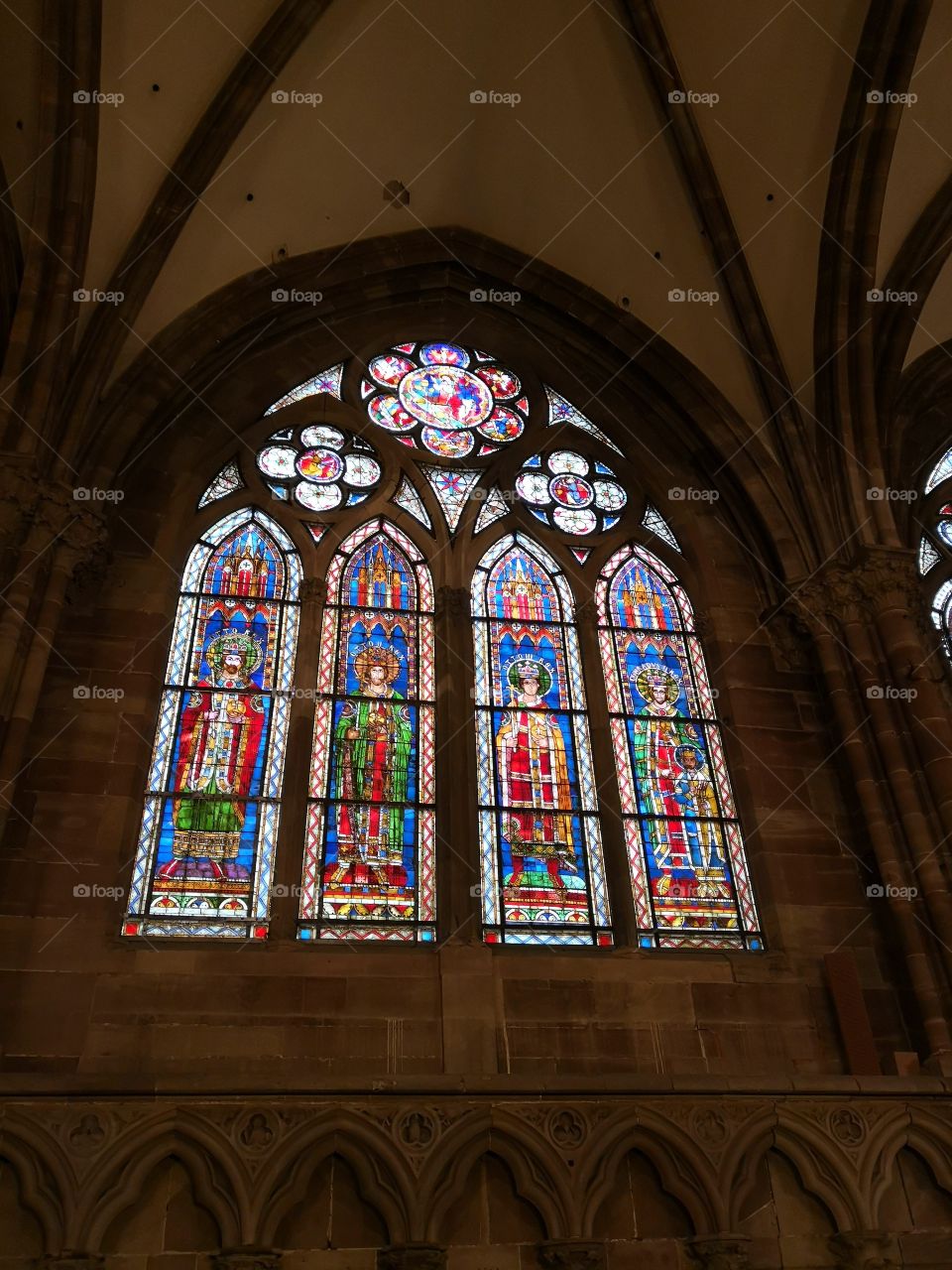 Window Stained Glass, Church, Strasbourg, France