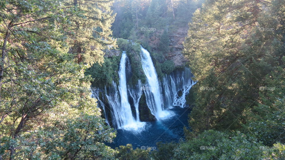 Waterfall in Redding California (Burney Fall) 
