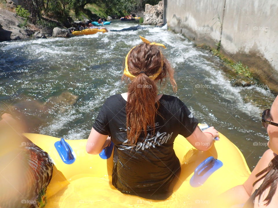 River float with rapids