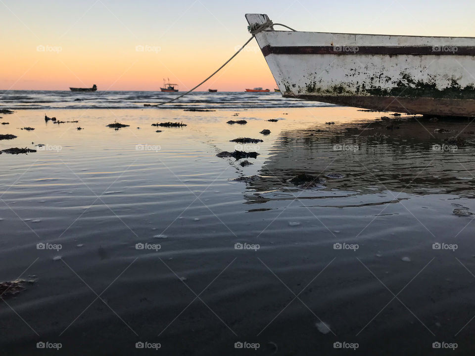 Late afternoon in Bahia Brazil.  Fishing village in Cumuruxatiba Bahia Brasil!