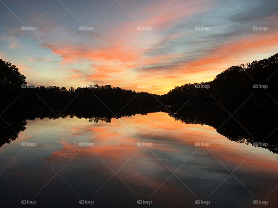 Lake at sunup