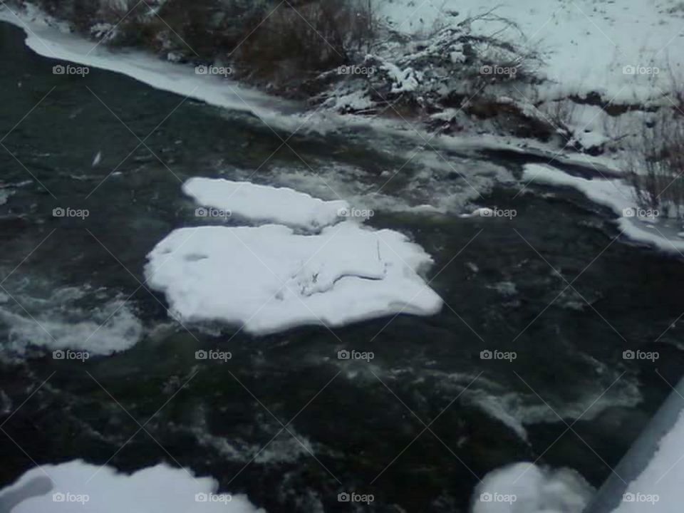 ice chunk in river
